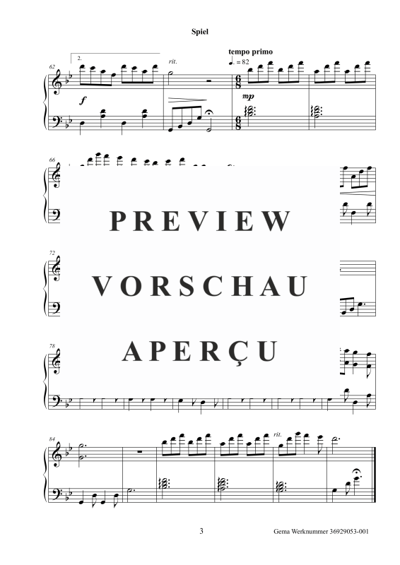 gallery: Spiel, , (solo for hook or pedal harp / piano)