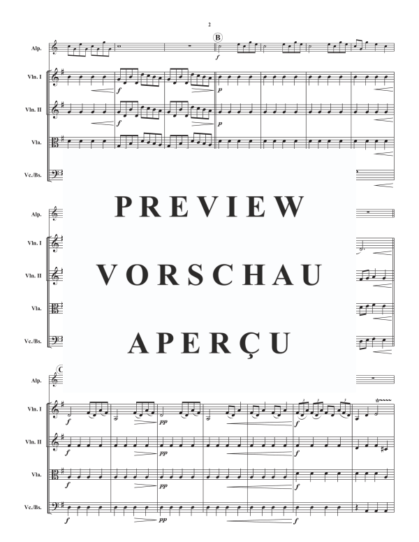 Produktgalerie: Seite 4 von 11 Sinfonia in G, , Alphorn in G und Streicher Quartett