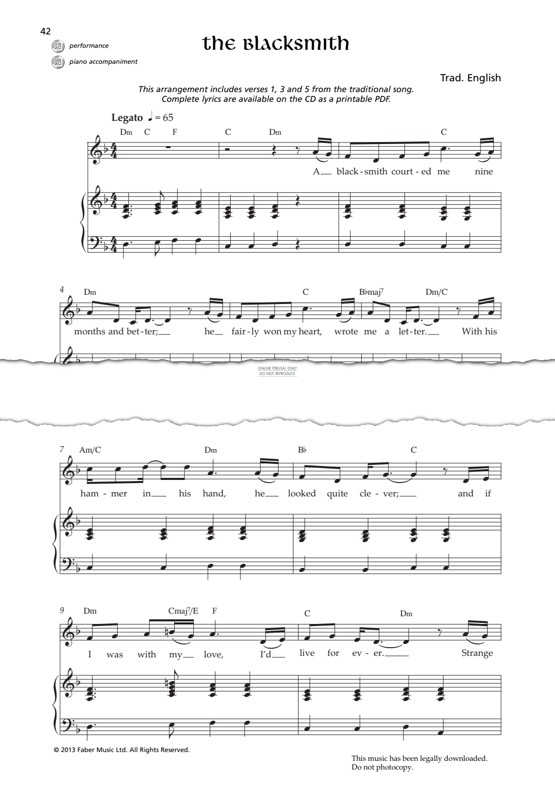 Produktgalerie: Seite 1 von 1 The Blacksmith, English Traditional, Gesang, Klavier