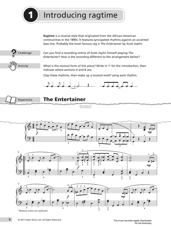 Produktgalerie: Seite 1 von 1 The Entertainer, Scott Joplin, Klavier