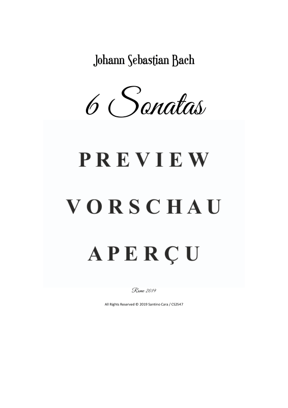 Produktgalerie: Seite 2 von 11 6 Flöten Sonaten BWV 1014-1019, , Flöte und Cembalo/Klavier