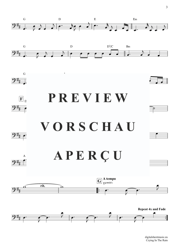 Product gallery: Page 4 of 4 Crying In The Rain , A-Ha, Bass Guitar