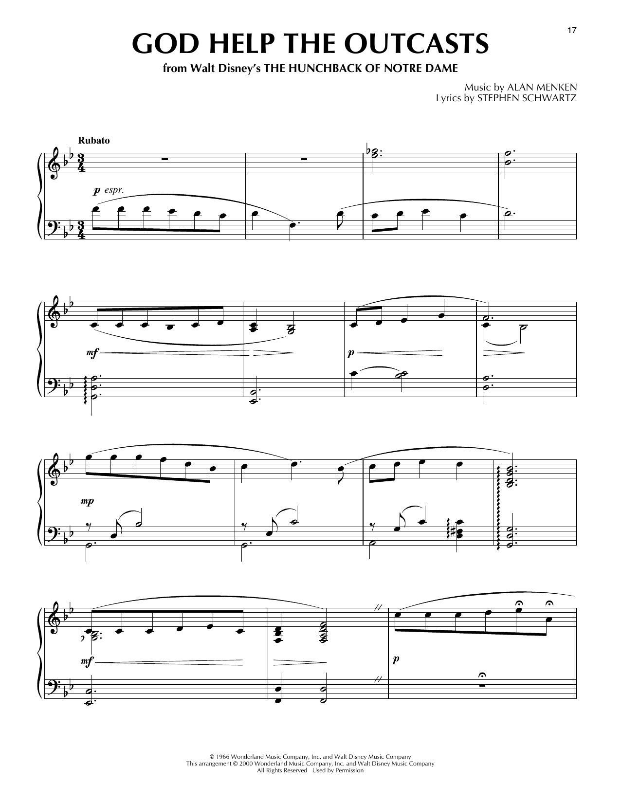 Produktbild zu: God Help The Outcasts (from The Hunchback Of Notre Dame) (arr. Phillip Keveren)