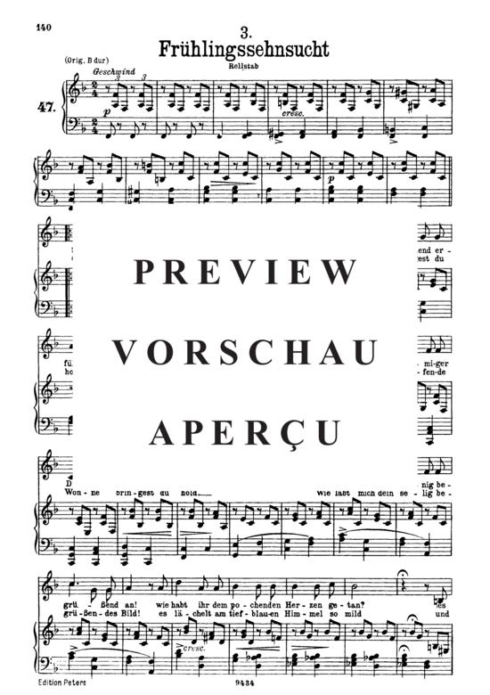 Product gallery: Page 2 of 5 Frühlingssehnsucht, D.957-3 (Schwanengesang), , Low Voice and Piano