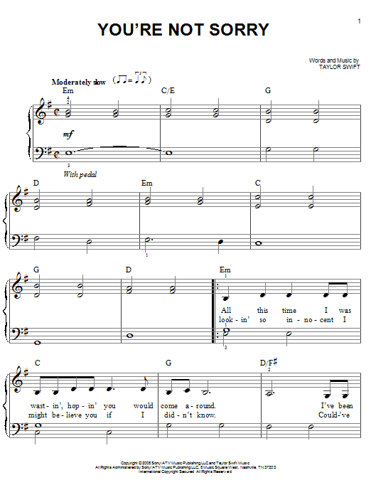 Produktbild zu: You're Not Sorry