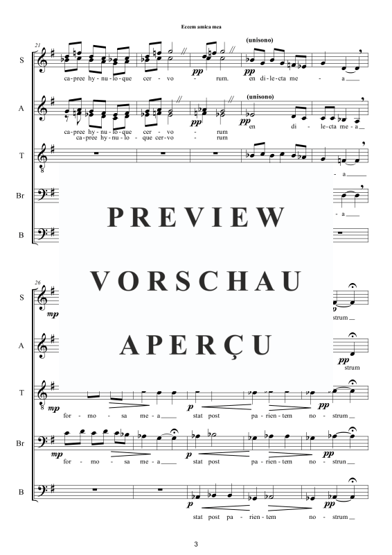 Produktgalerie: Seite 4 von 11 Ecce, amica mea - Geistliche Motette, , Gemischter Chor SSAATB und Bariton Solo a capella