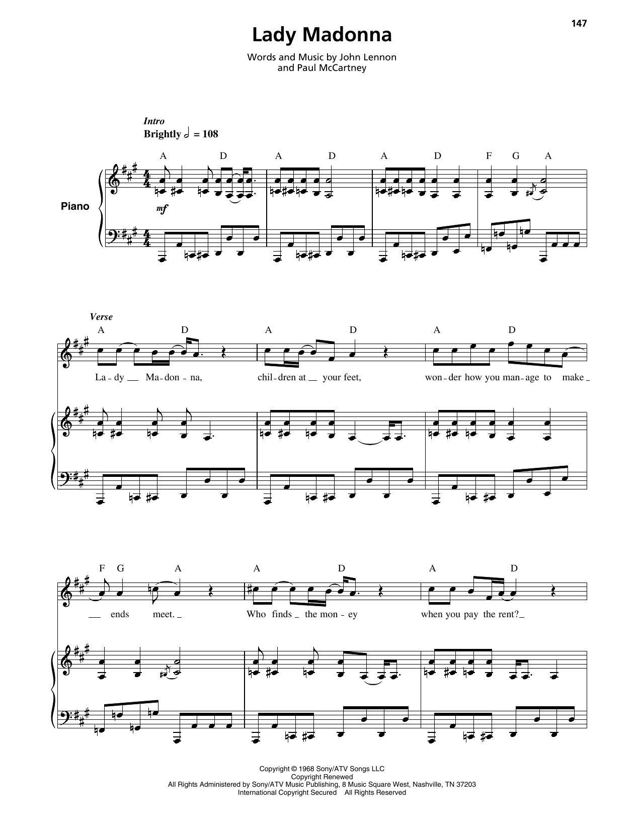 Product gallery: Page 1 of 1 Lady Madonna, The Beatles