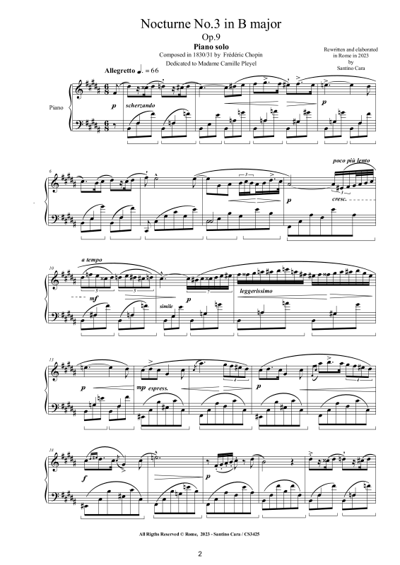 Produktgalerie: Seite 1 von 11 Nocturne Nr. 3 H-Dur Op. 9, , Klavier Solo