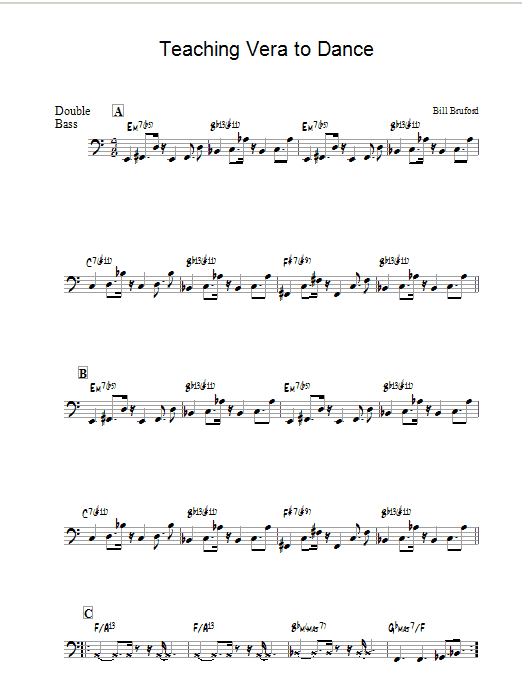 Produktgalerie: Seite 1 von 1 Teaching Vera To Dance, Bill Bruford, E-Bass, Gitarre