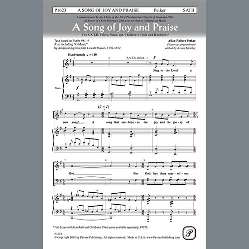 cover: A Song Of Joy And Praise, Allan Petker
