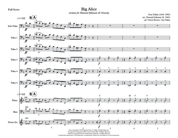 Produktgalerie: Seite 1 von 11 Big Alice, , (Tuba Solo, 5x Tuba und Combo Band)
