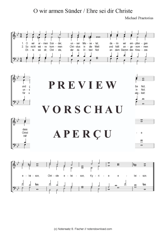 Produktbild zu: O wir armen Sünder / Ehre sei dir Christe Michael Praetorius