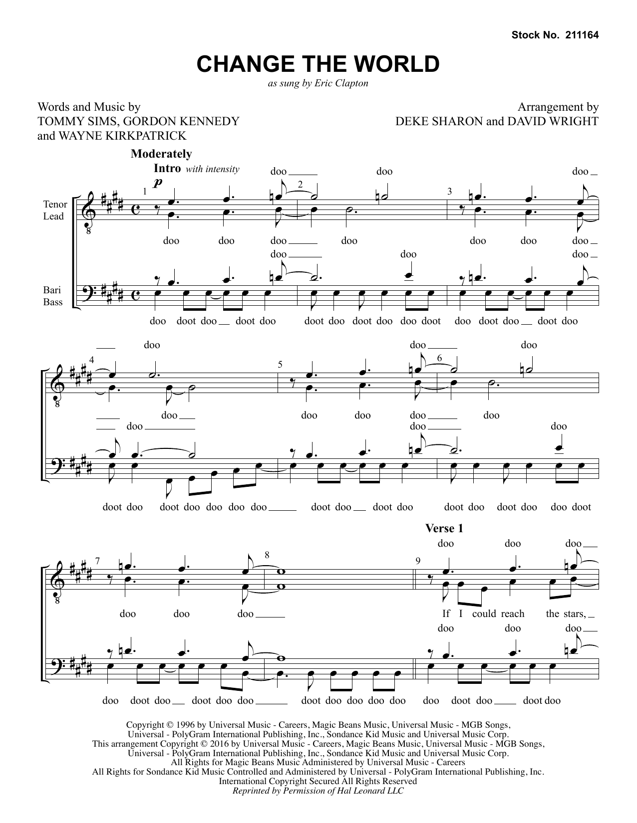 Product picture to: Change The World (arr. Deke Sharon, David Wright)