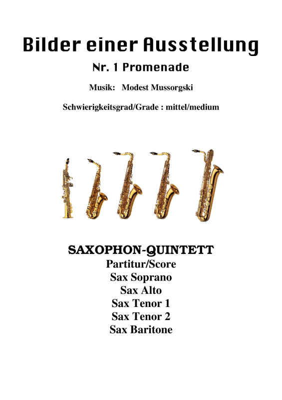 cover: Promenade, , Saxophon Quintett