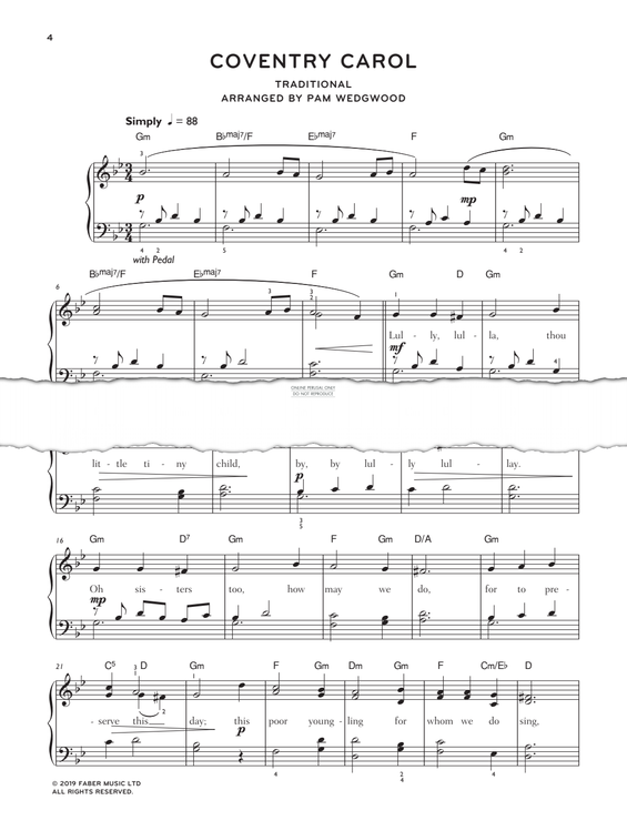 Produktgalerie: Seite 1 von 1 Coventry Carol, Traditional, Klavier