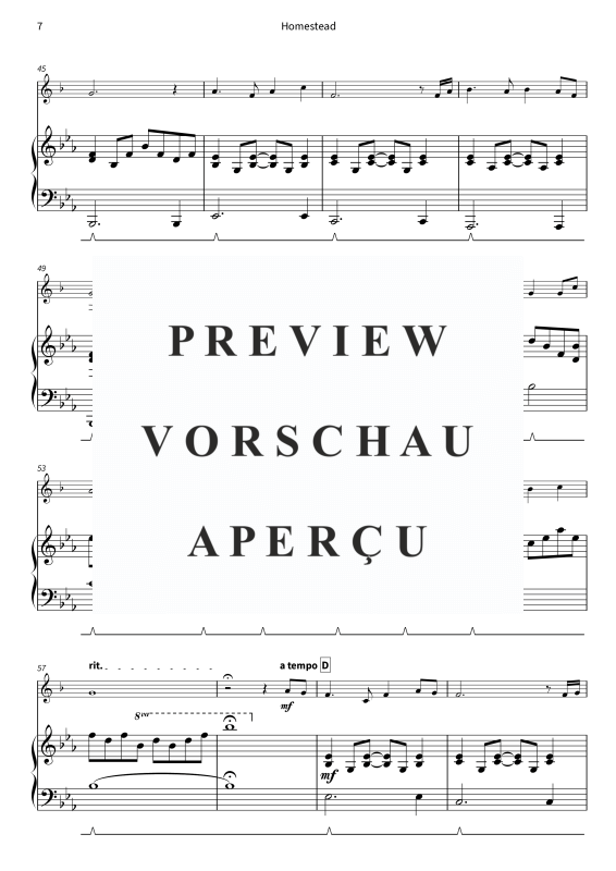 gallery: Homestead - Gentle Melodies for Weddings, Church, and Other Occasions, , Trompete in B und Klavier