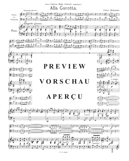 Product gallery: Page 2 of 3 Alla Gavotta , , (violin or violoncello + piano)