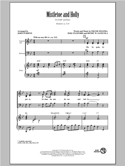 Produktgalerie: Seite 1 von 1 Mistletoe And Holly, John Purifoy, Chor
