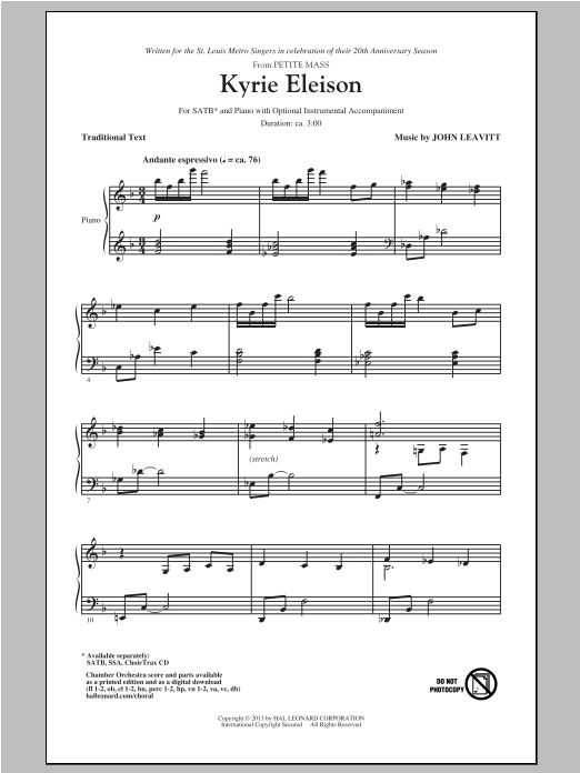 Produktbild zu: Kyrie Eleison (from Petite Mass)