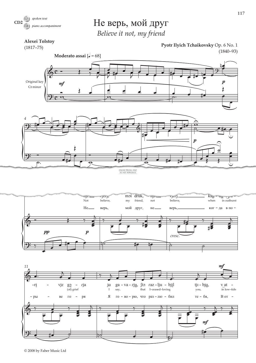 Product picture to: Believe it not, my friend (Op.6 No.1)