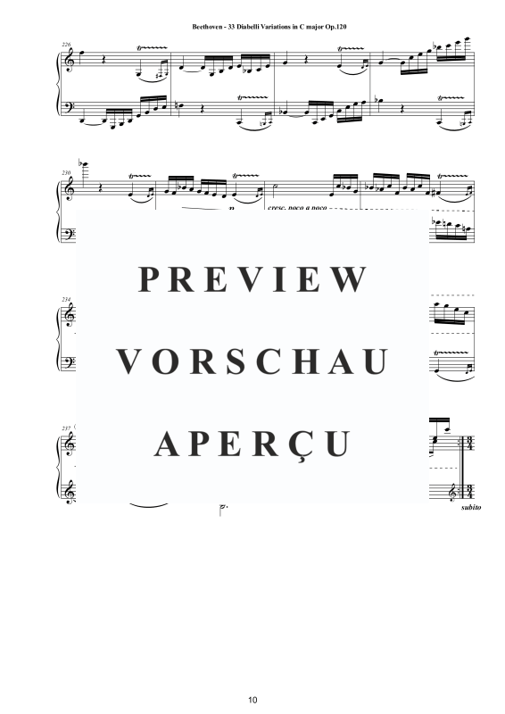 Produktgalerie: Seite 11 von 11 Six Variations in F major Op.34 for Piano, , Klavier Solo