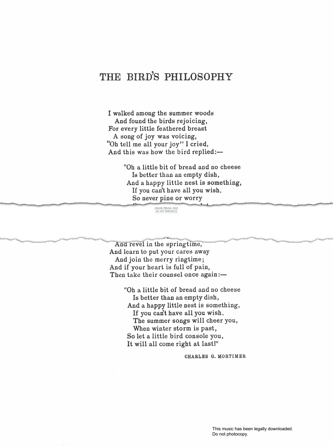 Product picture to: The Bird's Philosophy