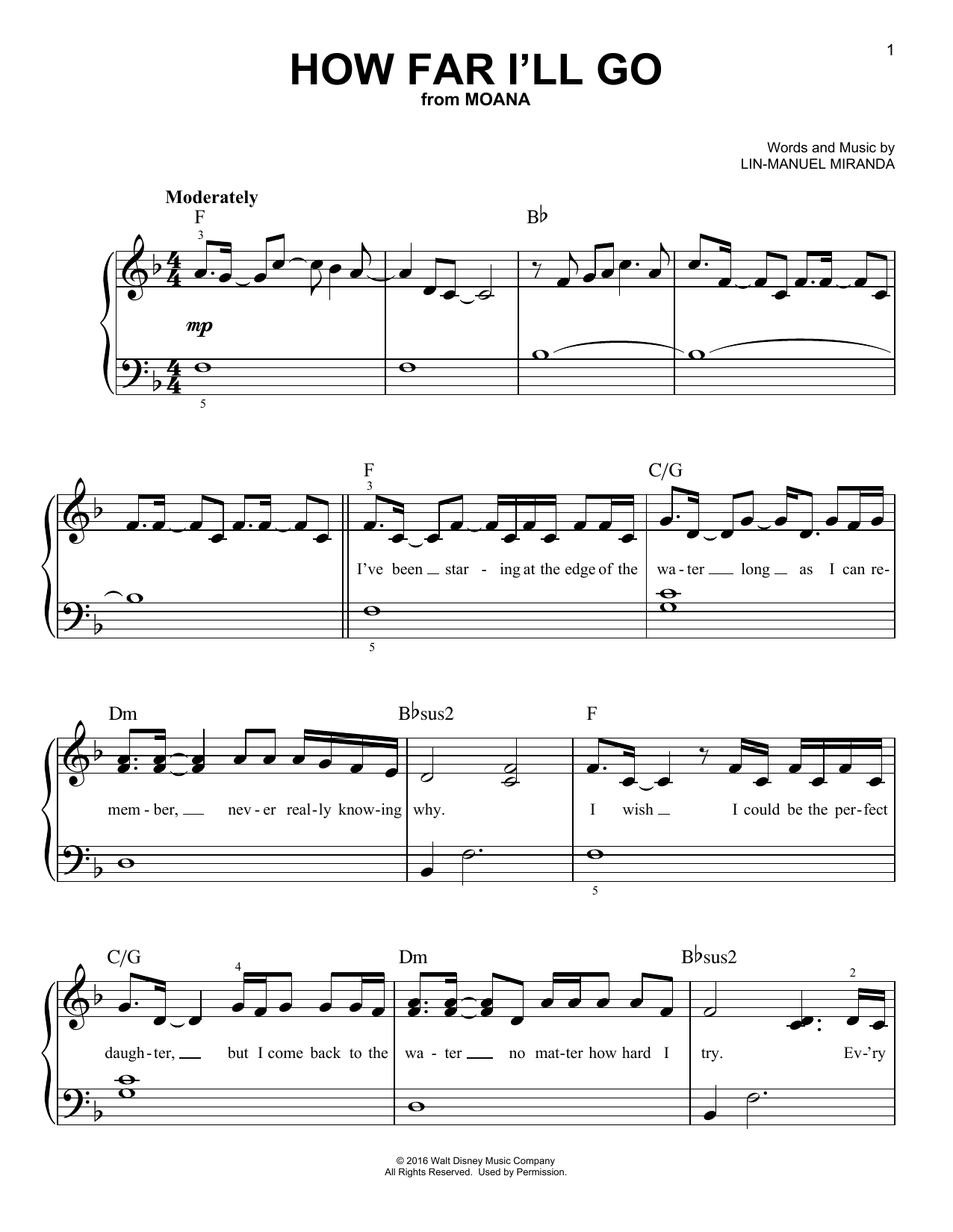 Produktbild zu: How Far I'll Go (from Moana)