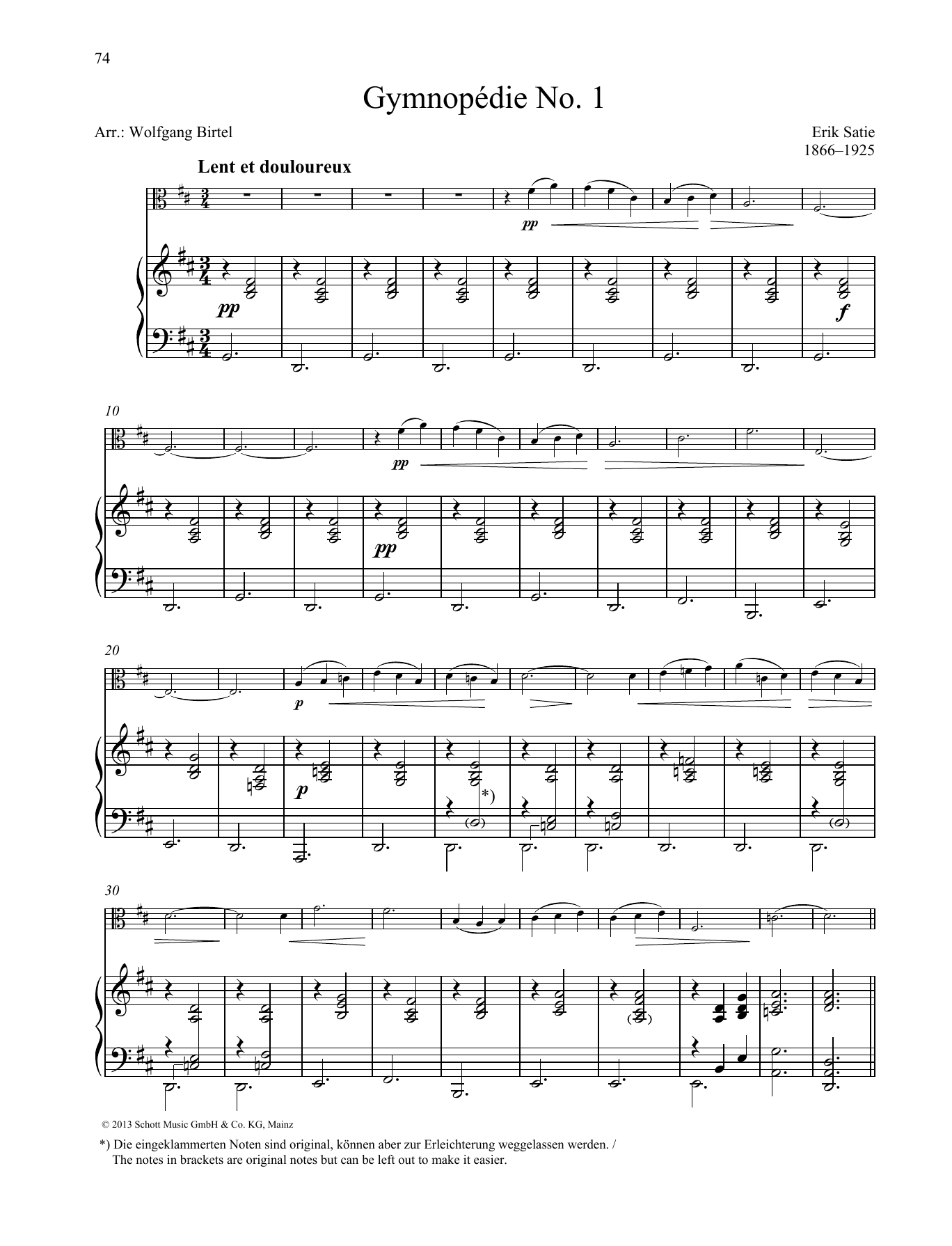 Produktbild zu: Gymnopédie No. 1