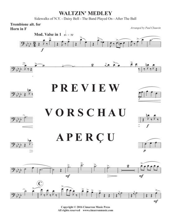 Produktgalerie: Seite 10 von 13 Waltzin´ Medley , , (Blechbläser Trio für Trompete in B, Horn in F oder Posaune +Tuba)