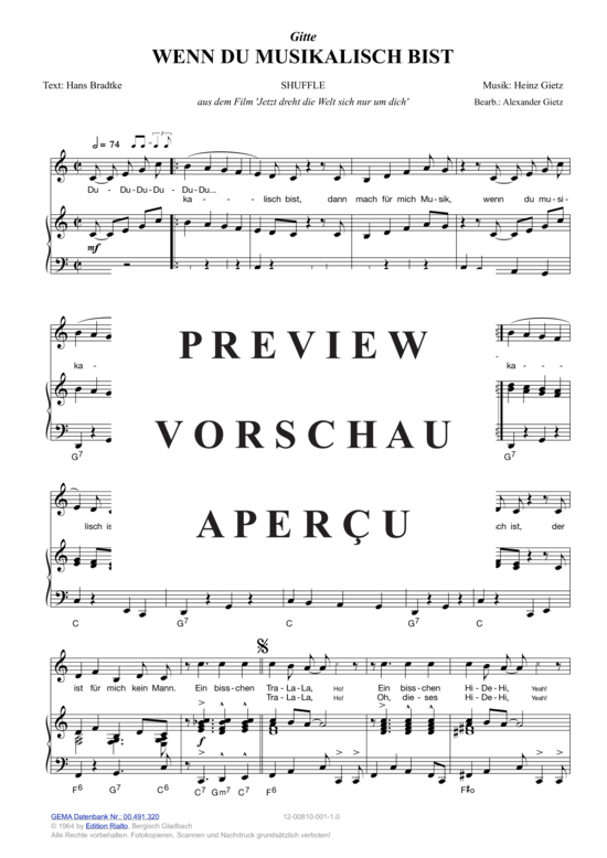 Produktgalerie: Seite 3 von 4 Wenn du musikalisch bist , Gitte, Klavier und Gesang