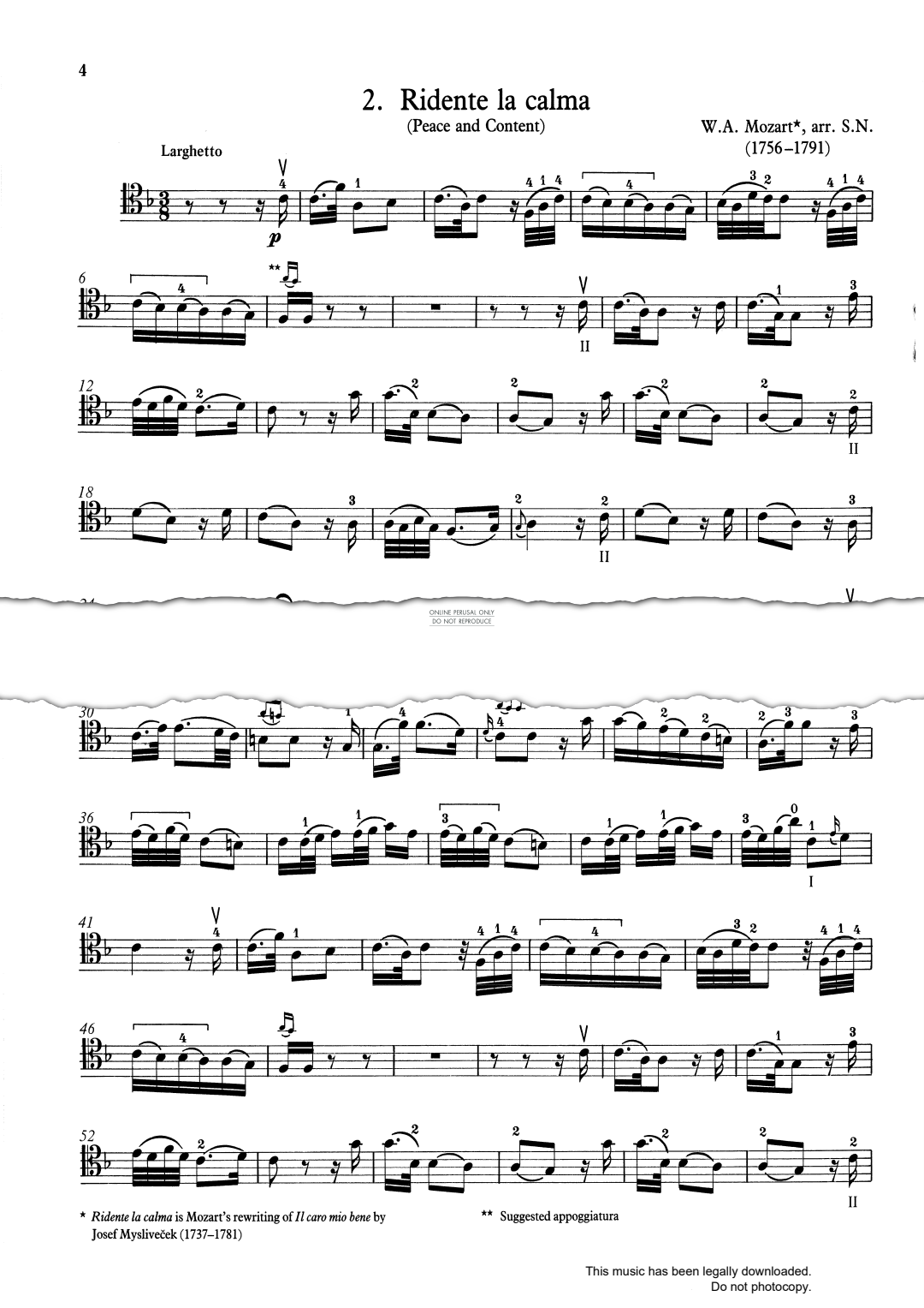 gallery: Ridente la calma, K.152/210a, Wolfgang Amadeus Mozart, Klavier, Violoncello