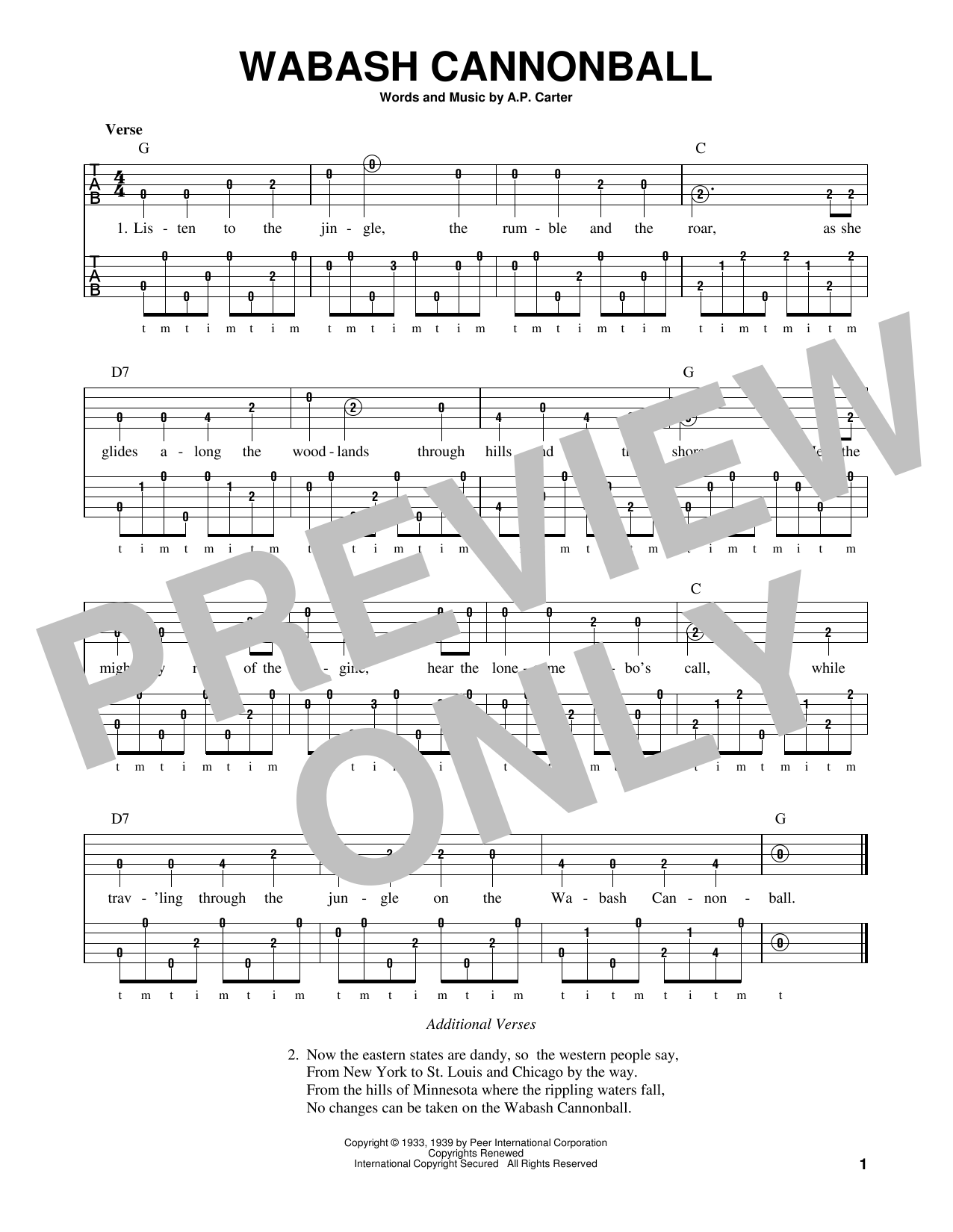 Produktgalerie: Seite 1 von 1 Wabash Cannonball, A.P. Carter, Banjo