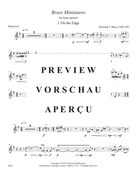 Produktgalerie: Seite 19 von 21 Brass Miniatures , , (Blechbläserquintett)