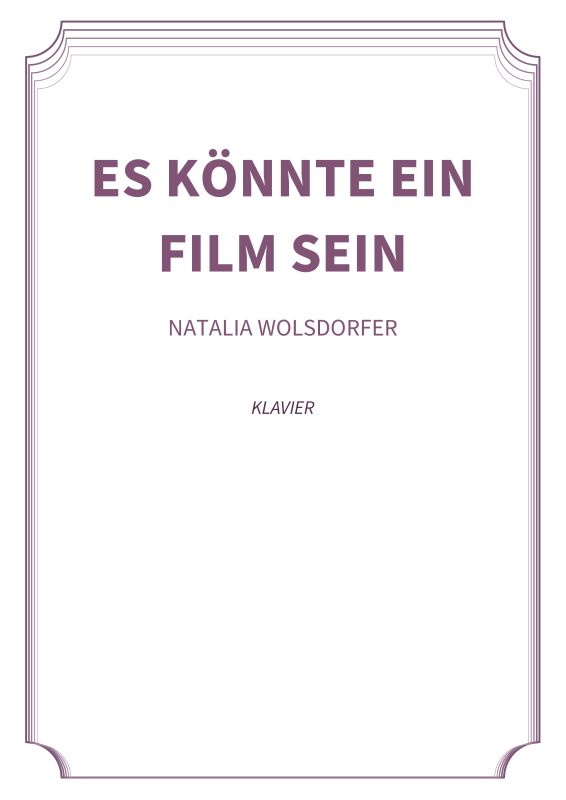 Produktbild zu: Es Könnte ein Film seinNatalia Wolsdorfer