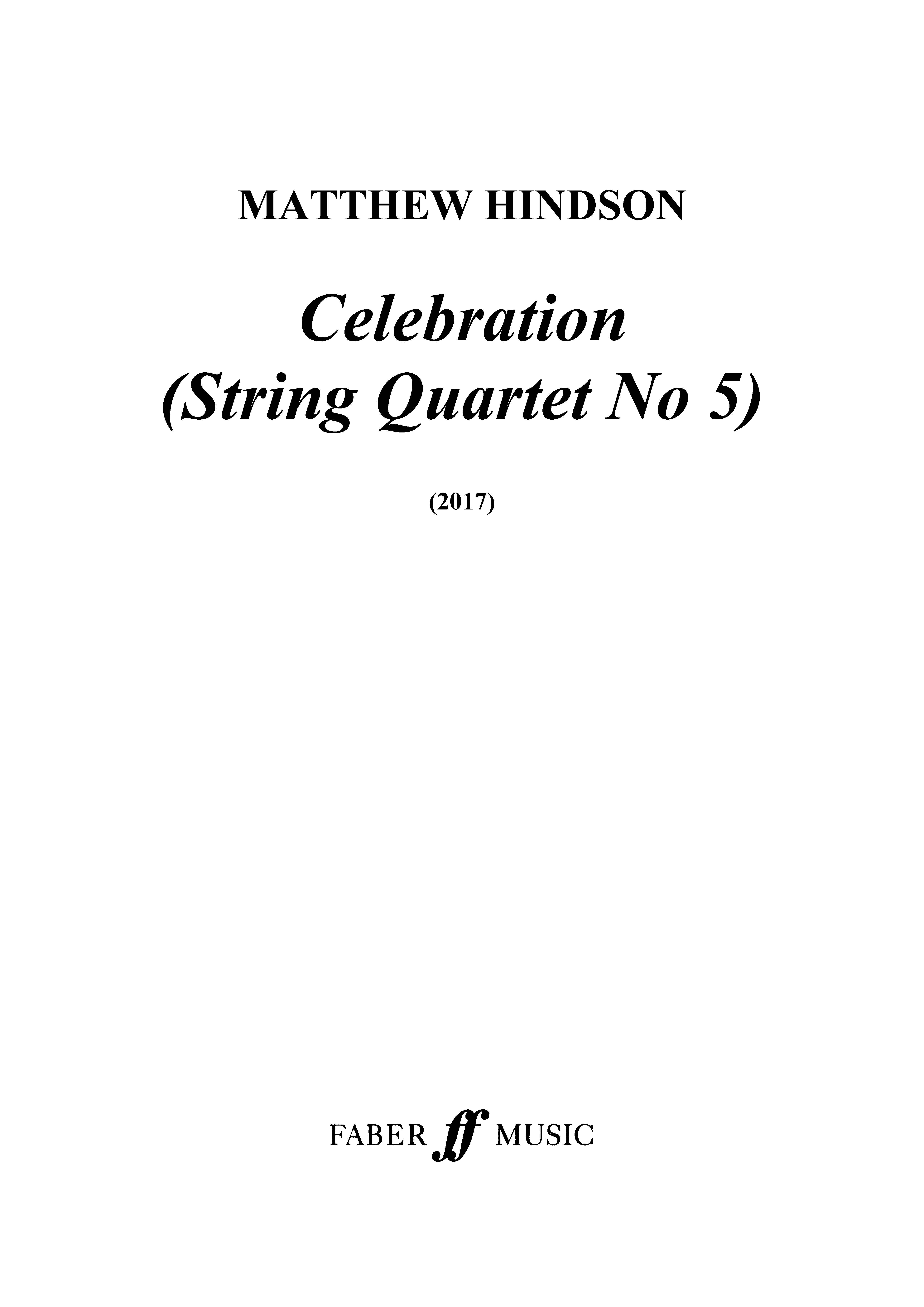Produktbild zu: Celebration (String Quartet No 5)