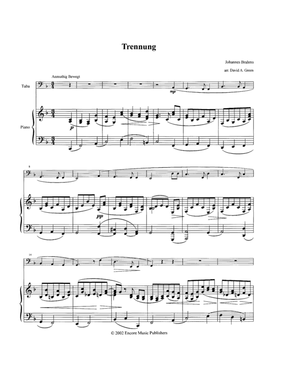 Product picture to: Trennung Johannes Brahms