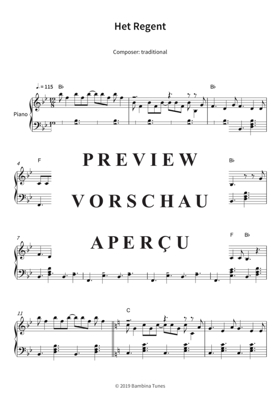 Produktgalerie: Seite 4 von 5 Het Regent , , Klavier Solo