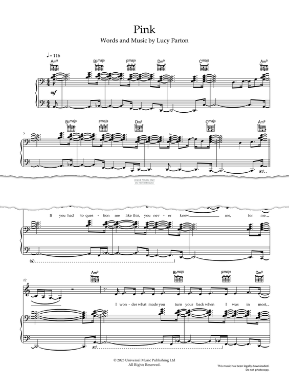 Produktgalerie: Seite 1 von 1 Pink, Lucy Rose, Gesang, Gitarre, Klavier