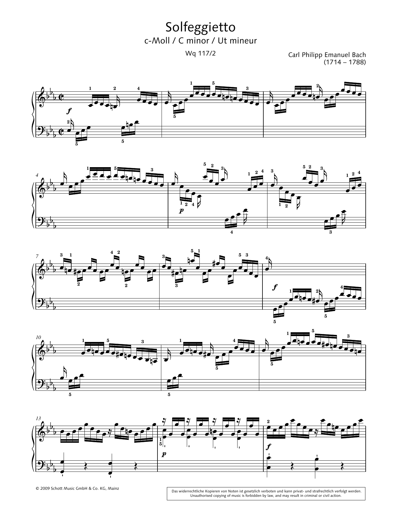 Product gallery: Page 1 of 1 Solfeggietto in C Minor, Hans-Gunter Heumann