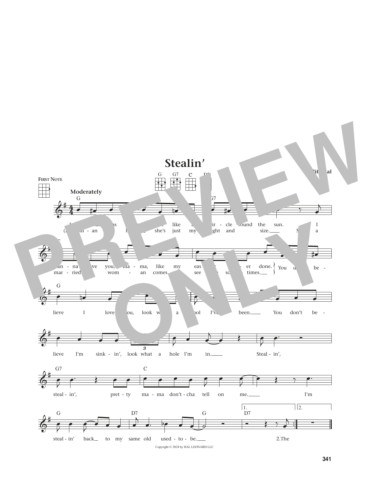 Product gallery: Page 1 of 1 Stealin' (from The Daily Ukulele) (arr. Jim Beloff), Traditional