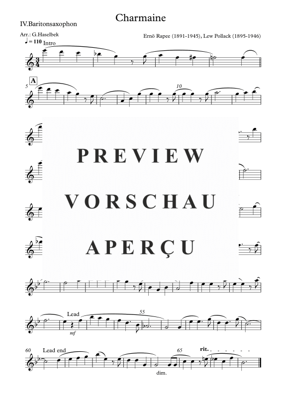 gallery: Charmaine, , Saxophone Quartet S/A A T B