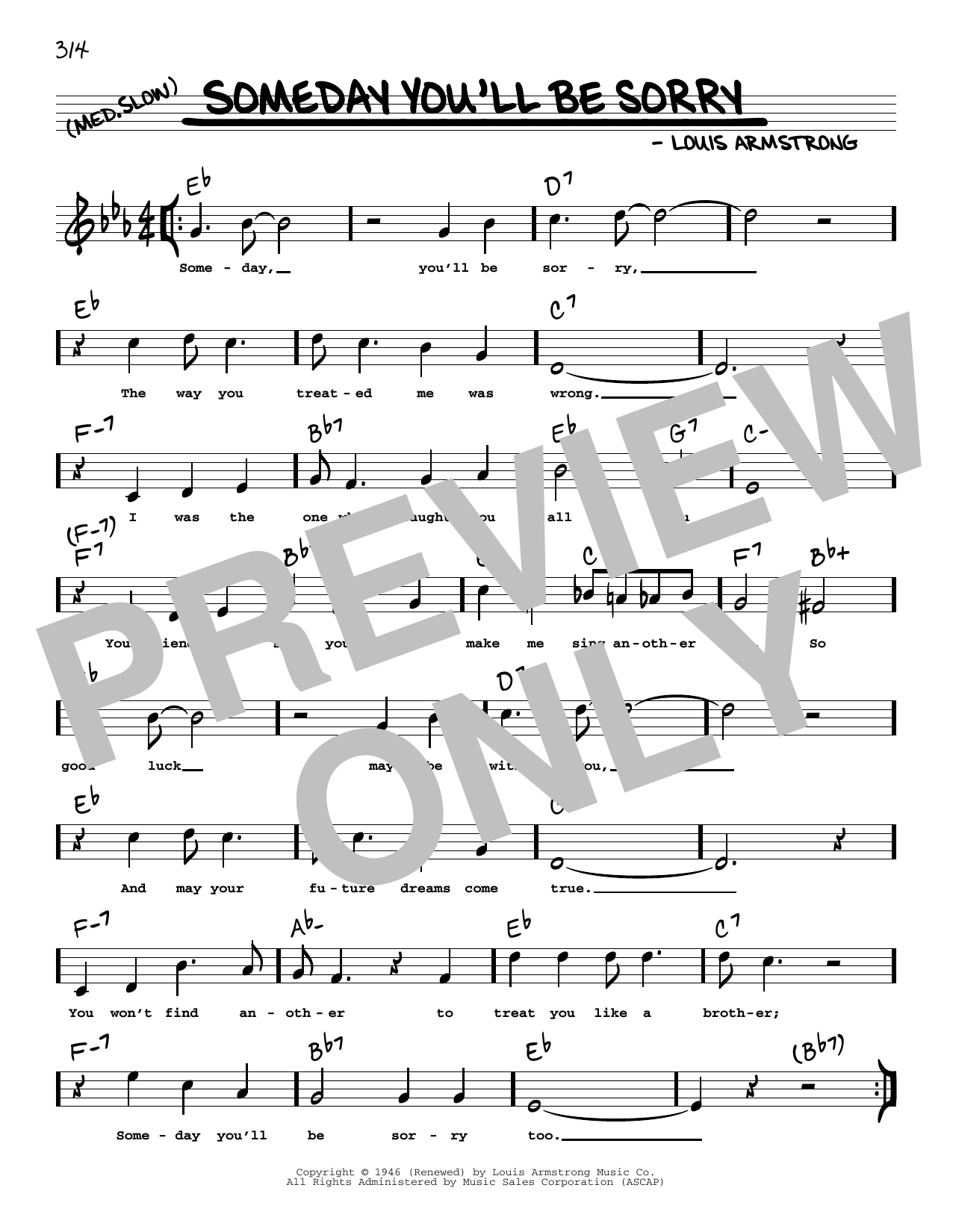 Produktbild zu: Someday You'll Be Sorry (arr. Robert Rawlins)