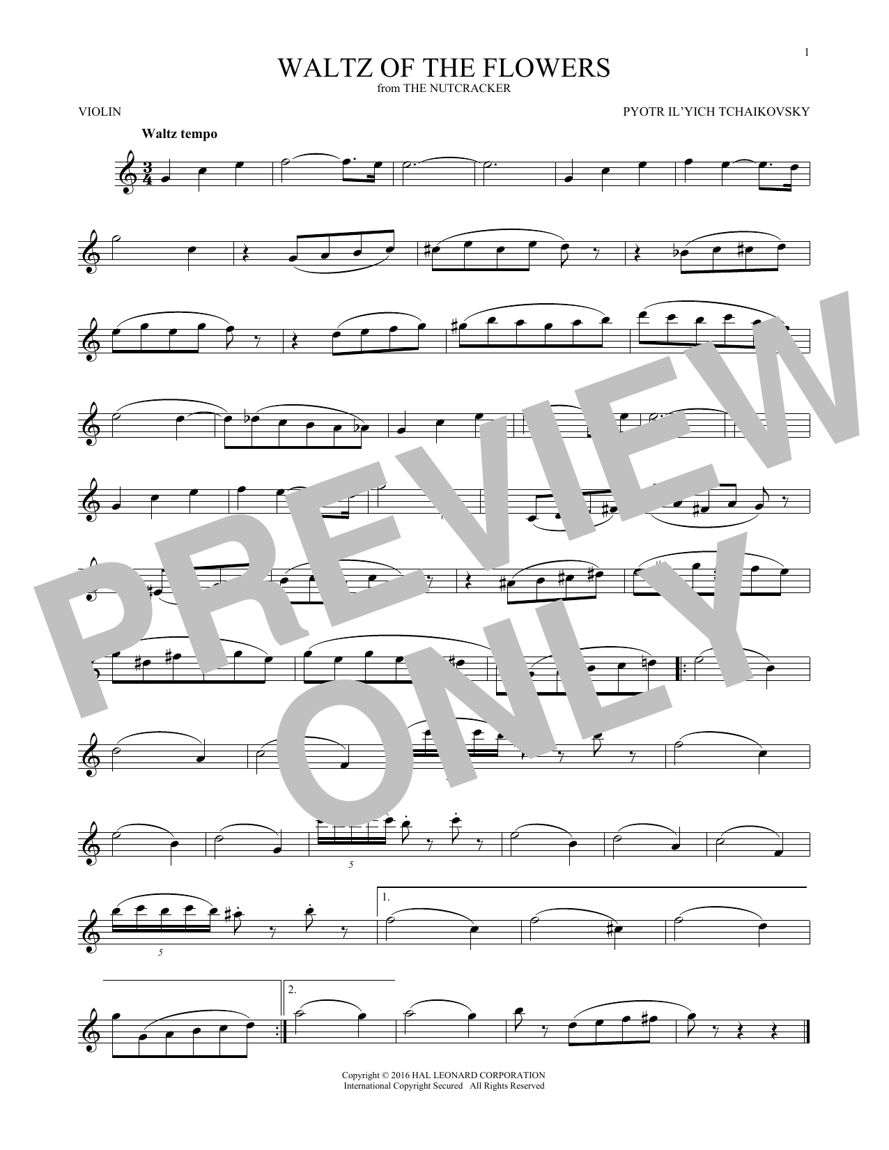 Product gallery: Page 1 of 1 Waltz Of The Flowers (from The Nutcracker Suite), Pyotr Il'yich Tchaikovsky