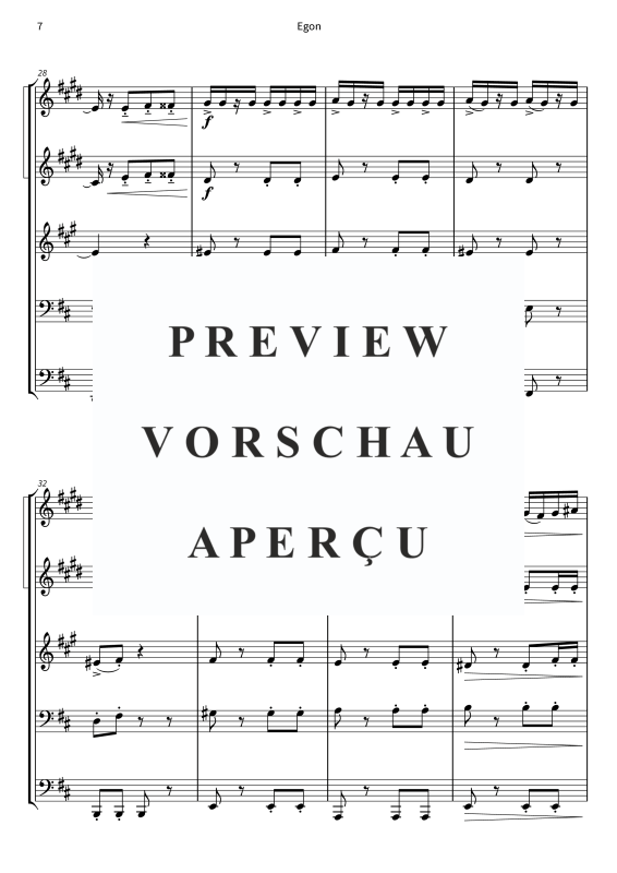Produktgalerie: Seite 9 von 11 Egon - Schwungvoller Tango-Schlager, , Blechbläser Quintett