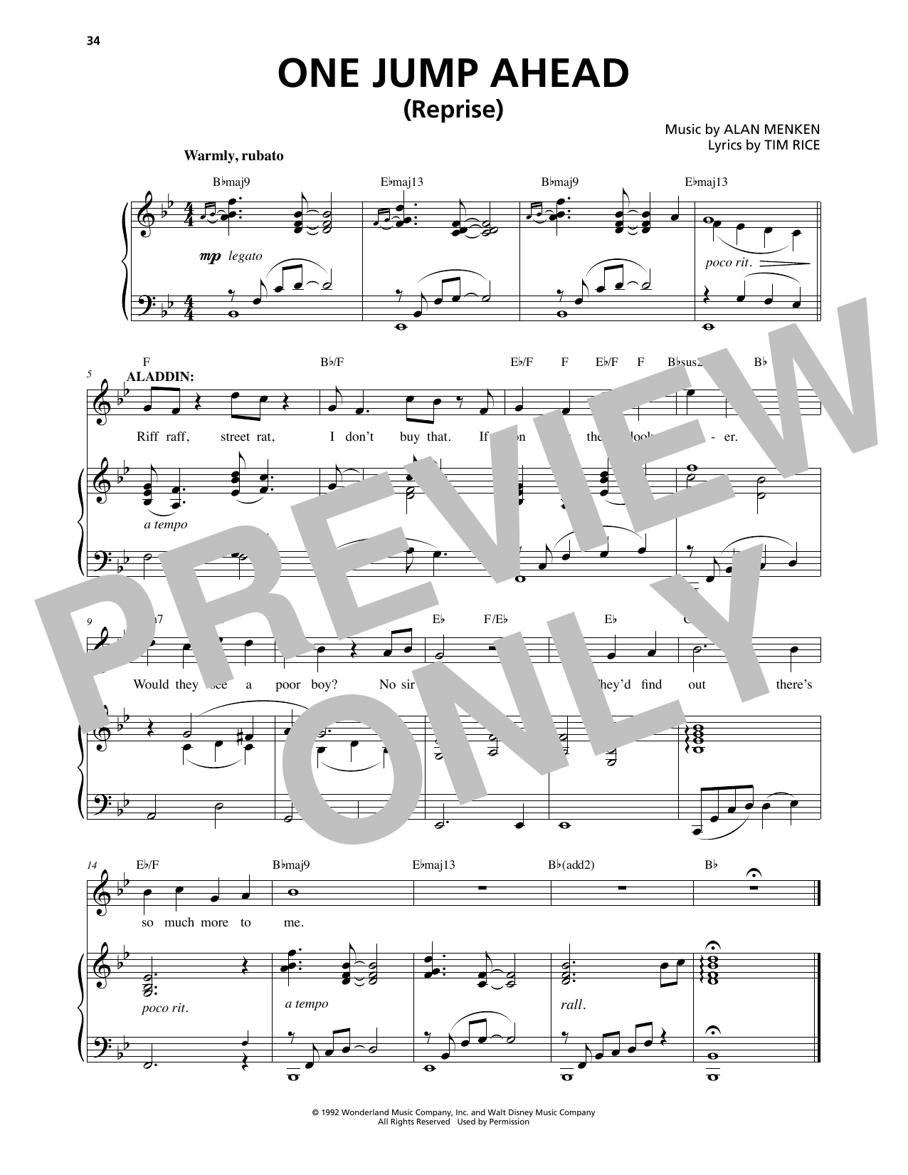 Produktbild zu: One Jump Ahead (Reprise) (from Aladdin: The Broadway Musical)