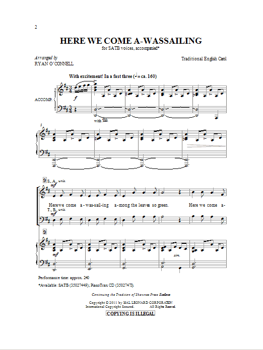 Product gallery: Page 1 of 1 Here We Come A-Wassailing, Ryan O'Connell