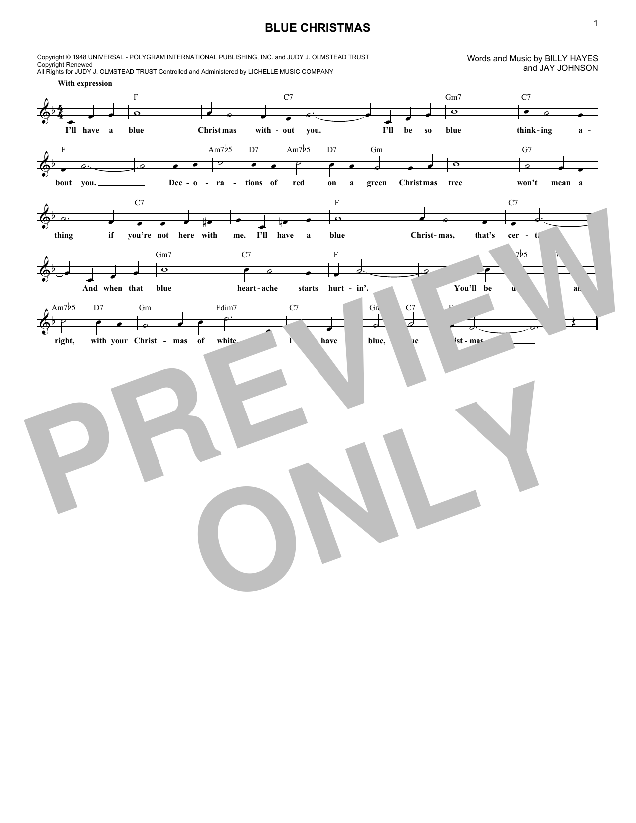 Product gallery: Page 1 of 1 Blue Christmas, Elvis Presley