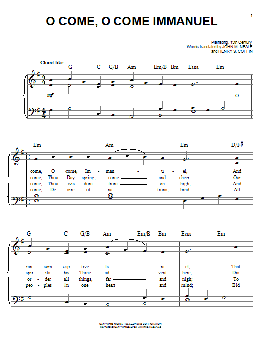 Produktbild zu: O Come, O Come Immanuel