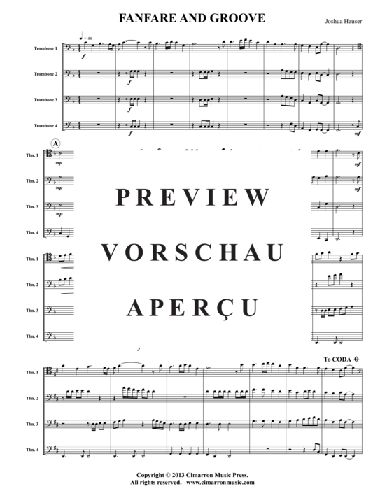 Produktgalerie: Seite 2 von 12 Fanfare and Groove , , (Posaunen-Quartett)