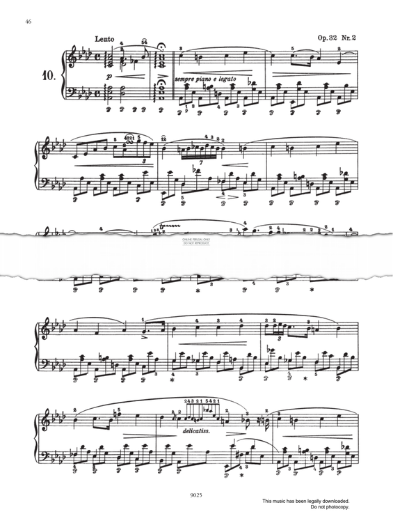 Produktgalerie: Seite 1 von 1 Nocturne in Ab Major Op.32 No.2, Frederic Chopin, Klavier